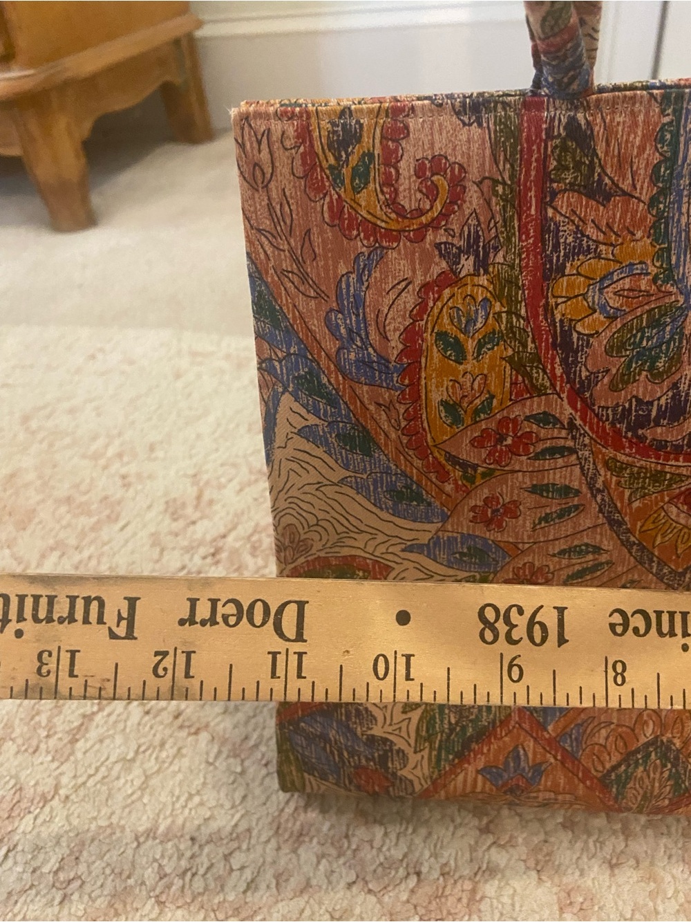 Vintage Margaret Smith Purse Bag Fabric Print - Picture 7 of 8